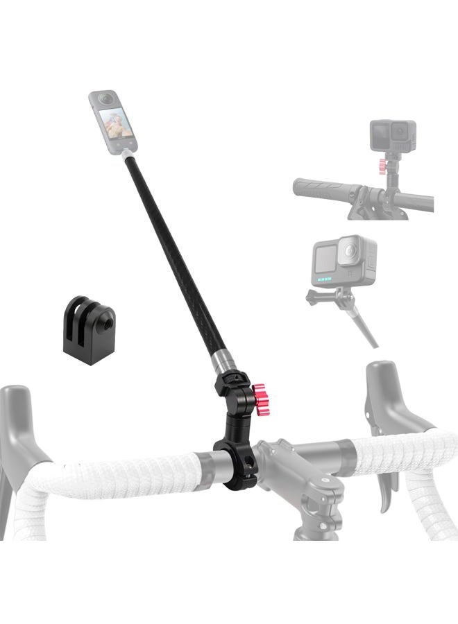 Sruim Motorcycle Bike Handlebar Mount Selfie Stick for Insta360, Bike Motorcycle kit Clamp Mount Accessories Compatible with Insta 360 X5 X4 X3 X2 X, Go pro Hero 13 and DJI OSMO Action 5 Pro Camera - Image 1