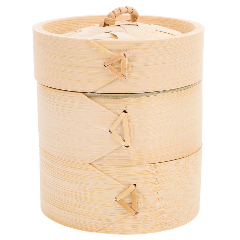 Bamboo Steamer Basket With Lid For Dumplings Vegetables Bao Buns - Image 2