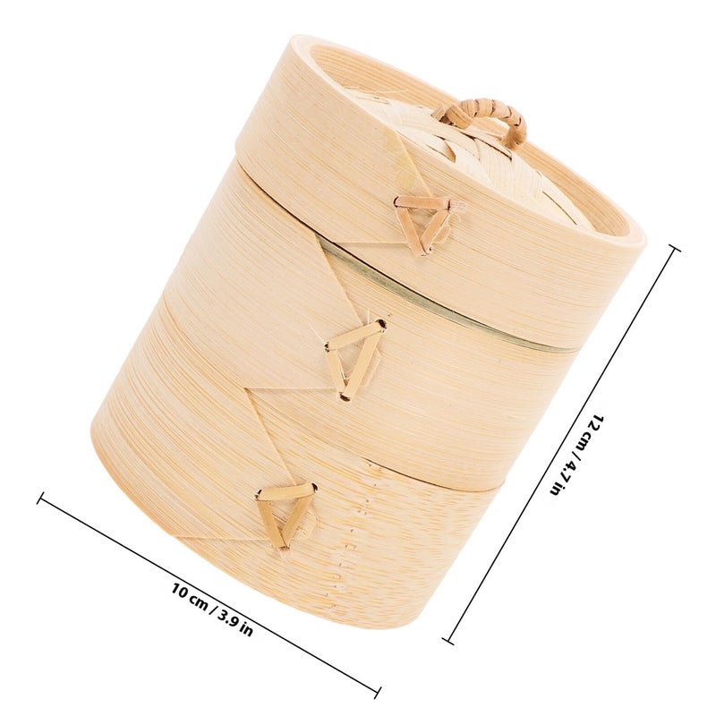 Bamboo Steamer Basket With Lid For Dumplings Vegetables Bao Buns - Image 3