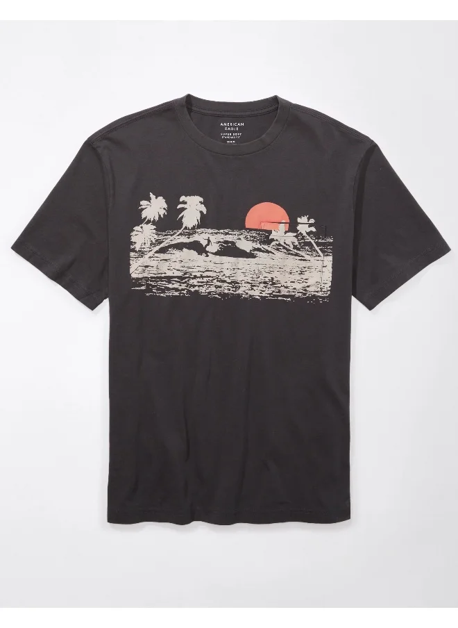 American Eagle Graphic Crew Neck T-Shirt