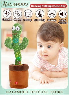 HALAMODO Dancing Talking Cactus Toy with Music Mimicking Cactus Toy for Babies and Toddlers Singing ＆ Dancing ＆ Recording Toys LED Light-Up Musical Toy with 120 Songs  - Image 1