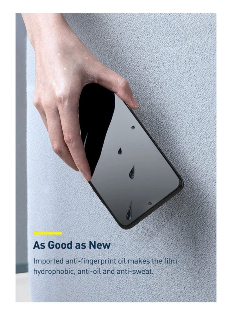 دبليو تيك جراب حواف منحنية فائق الدقة 9H صديق للبيئة ، واقي شاشة من الزجاج المقوى بالغراء الكامل لهاتف Samsung Galaxy S21 FE 5G شفاف - Image 5