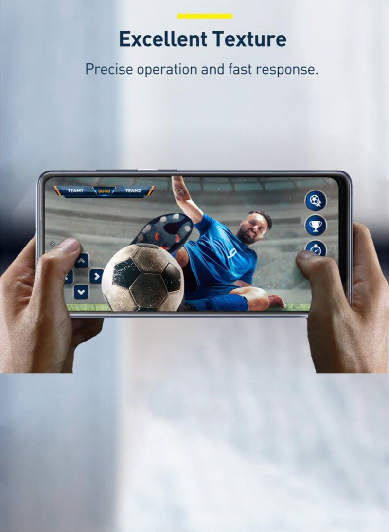 دبليو تيك جراب حواف منحنية فائق الدقة 9H صديق للبيئة ، واقي شاشة من الزجاج المقوى بالغراء الكامل لهاتف Samsung Galaxy S21 FE 5G شفاف - Image 4