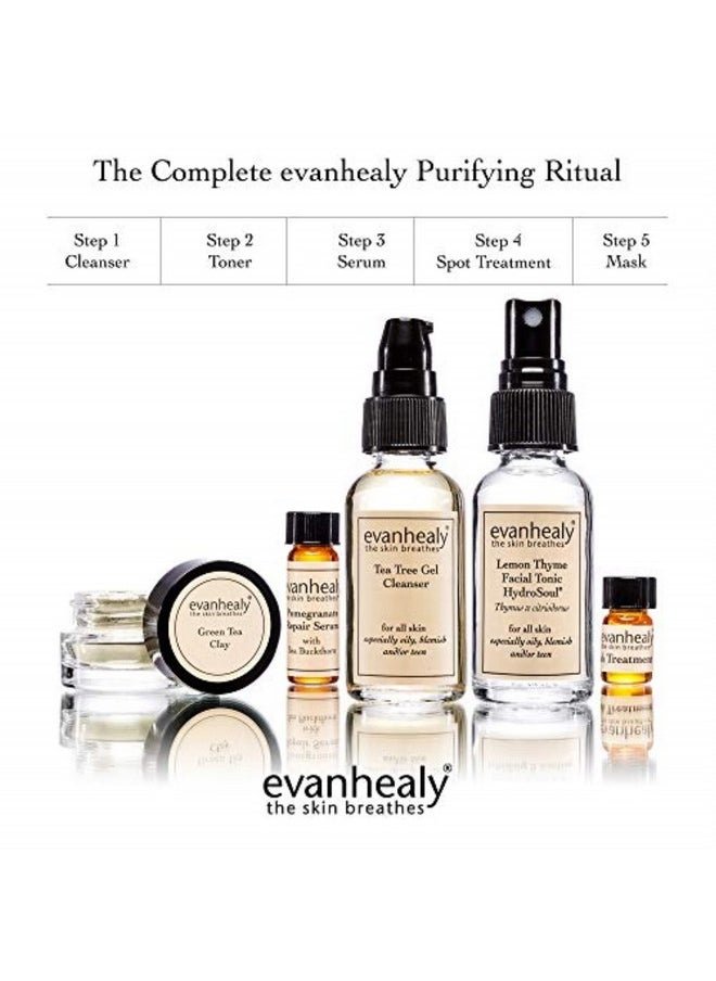 evanhealy Detoxifying Blemish Skin Care Set 5 Piece Travel Face Care Kit For Congested Skin Skincare Kit With Facial Mask & Gentle Skin Cleanser Even Skin Tone & Soothe Redness  - Image 3