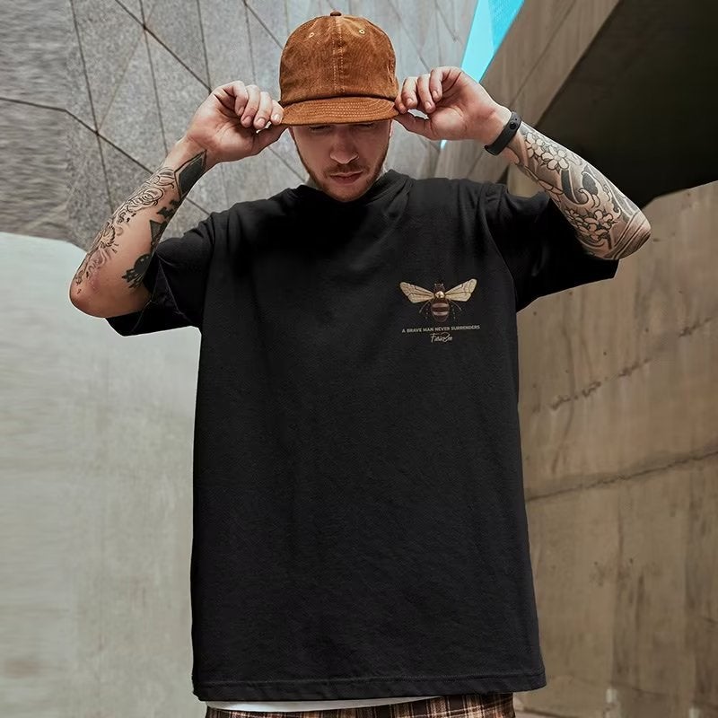 American Retro Fashion Brand Short Sleeve T-Shirt Men'S Summer Ins National Fashion Loose Oversize Trendy Plus Size Couple Half Sleeve - Image 3