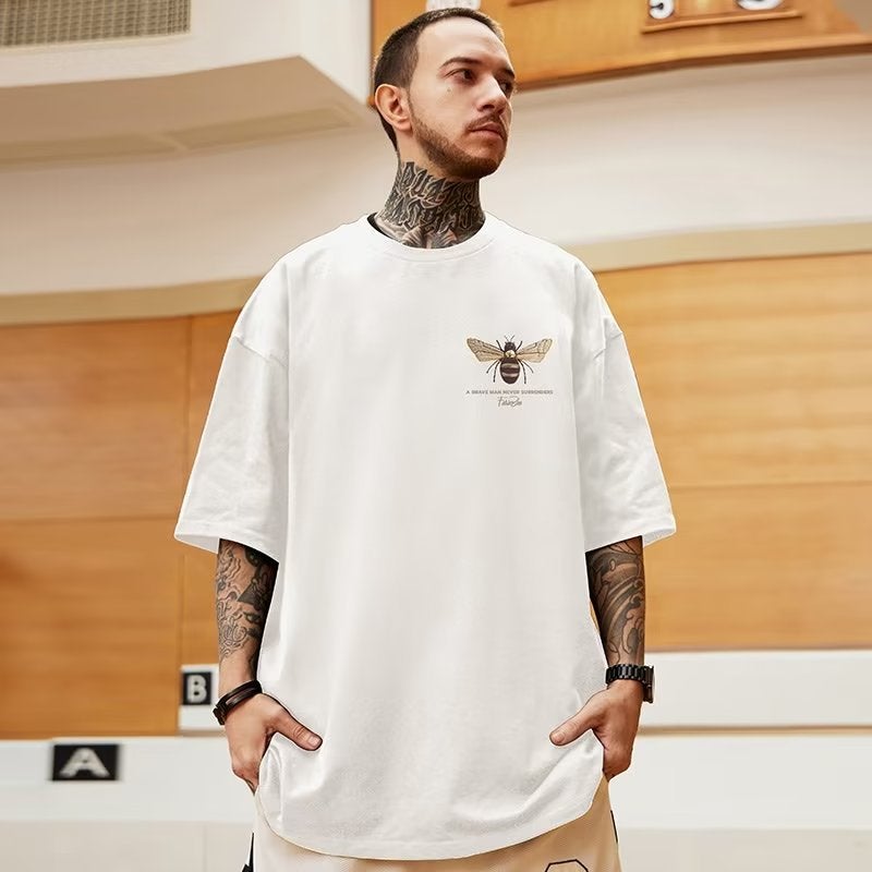 American Retro Fashion Brand Short Sleeve T-Shirt Men'S Summer Ins National Fashion Loose Oversize Trendy Plus Size Couple Half Sleeve - Image 5