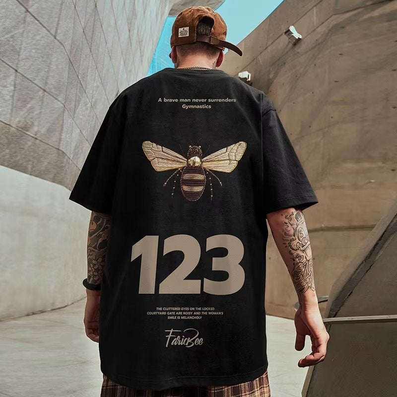 American Retro Fashion Brand Short Sleeve T-Shirt Men'S Summer Ins National Fashion Loose Oversize Trendy Plus Size Couple Half Sleeve - Image 2