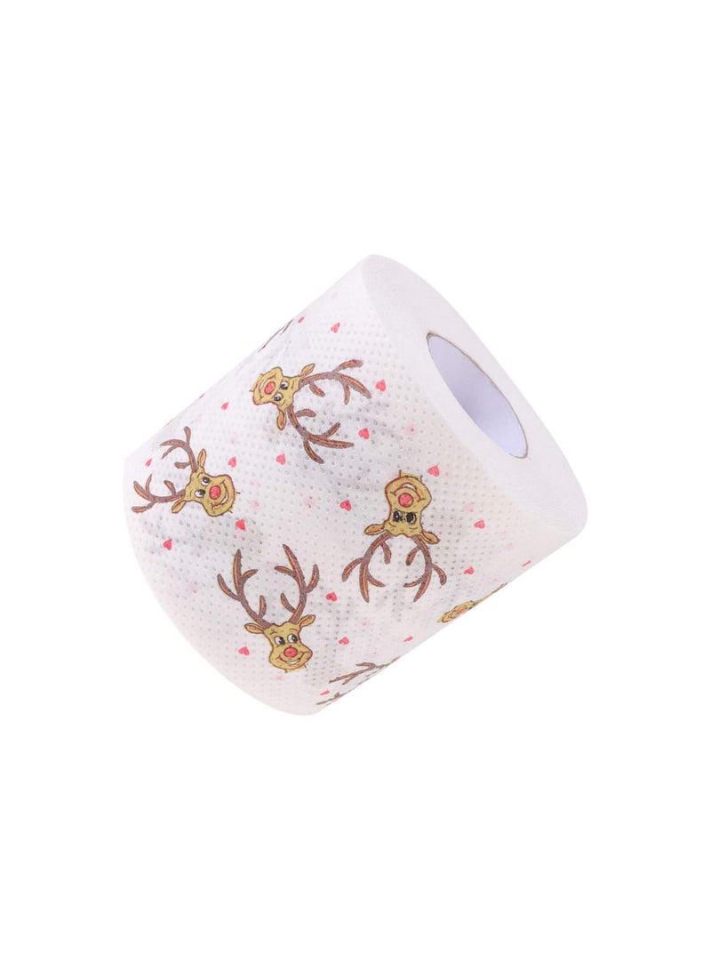 GGOOT Christmas Toilet Paper Hand Roll Towel Reindeer Tissue Napkin Table Living Room Bathroom Tissue Christmas Decorations - Image 3