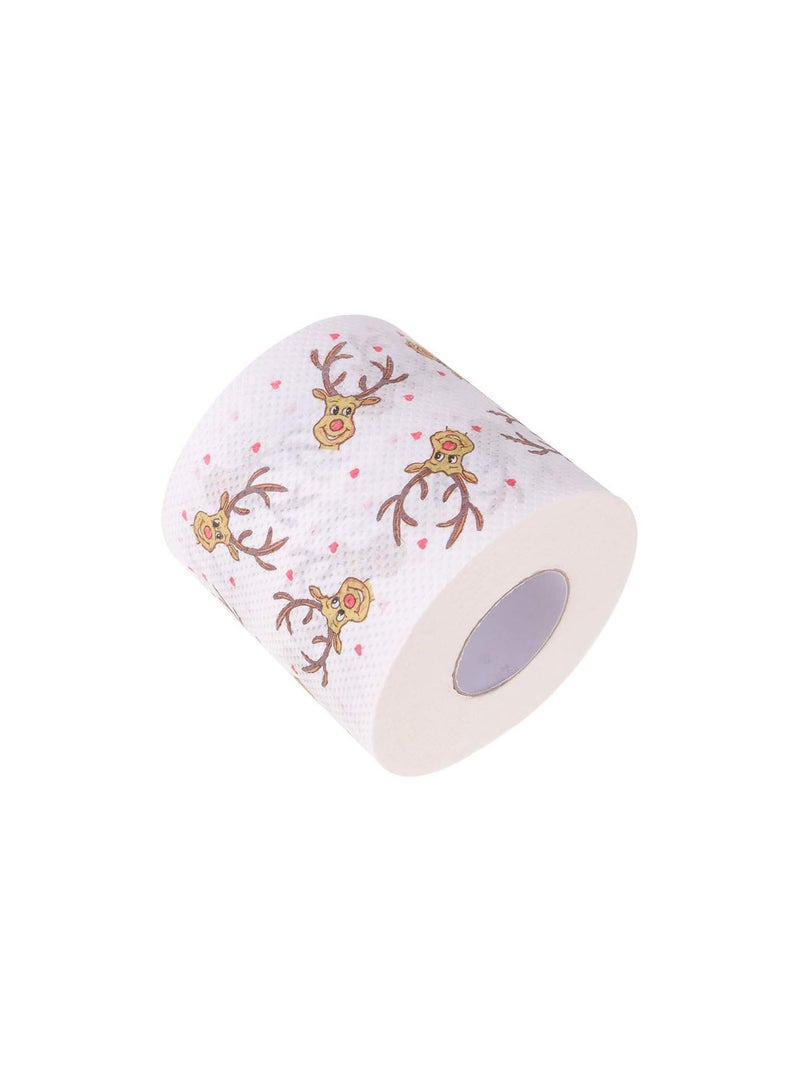 GGOOT Christmas Toilet Paper Hand Roll Towel Reindeer Tissue Napkin Table Living Room Bathroom Tissue Christmas Decorations - Image 2
