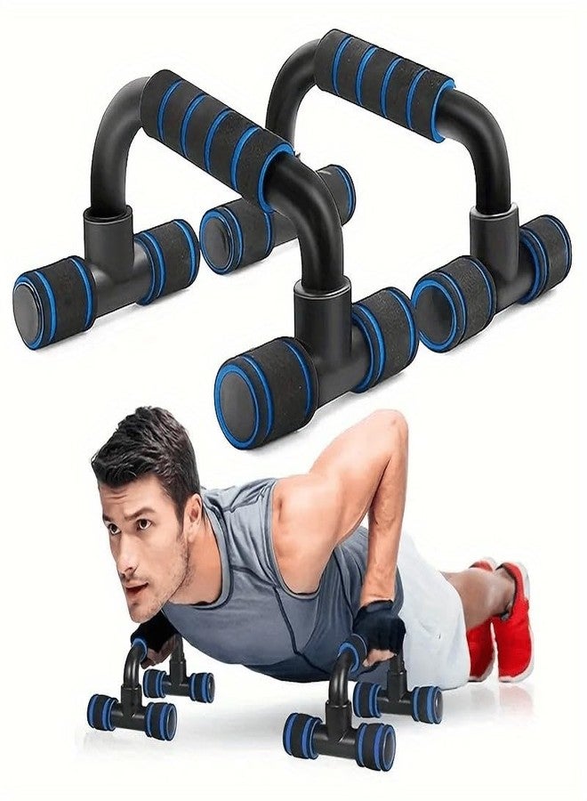 Shopeleven Push Up Bar Pushup | Home Gym Equipment for Men & Women for Training, Exercise | Push up Stand | Gym Accessories | Home Use for Chest, Pushup Anti-Slip Push Ups Stand (Pack of 1, Blue) - Image 1