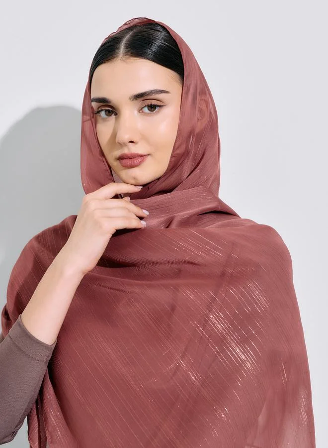 Amirah Pink Solid Crinkle Hijab 70x175 cm