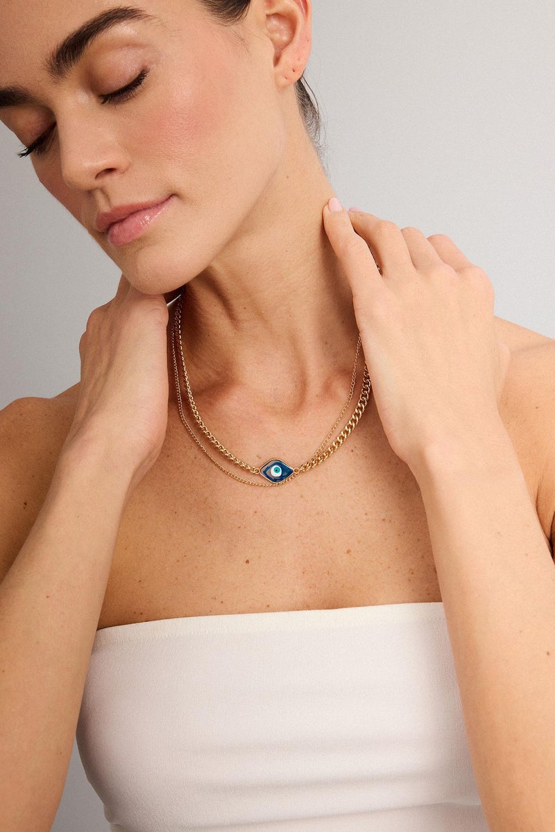 DeFacto Gold Woman Woman 2 Piece Necklace Set Casual - Image 1