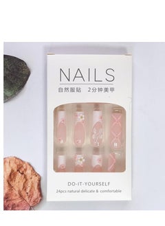 JOSQUEWNN Press On Nail,Pink Cute Bow Tie Armor Pieces, 24pcs Of Ready-to-wear Press-on Nails ,Salon Like Press On Nails Short, No Fade Out,Fake Acrylic Nails With Glue Kit.  - Image 4