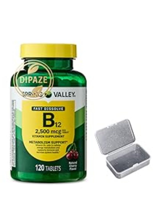 Spring Valley Vitamin B12 2500 mcg Quick Dissolve Cherry, 120 Tablets - Image 2