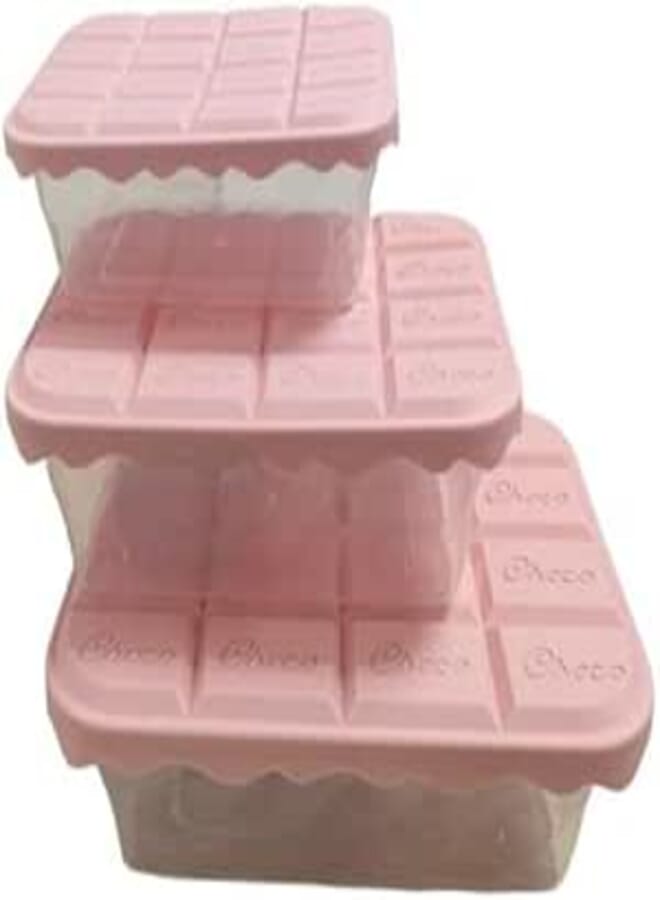 Spaceshoop set 3 chocolate Box Food Storage Boxes (pink)