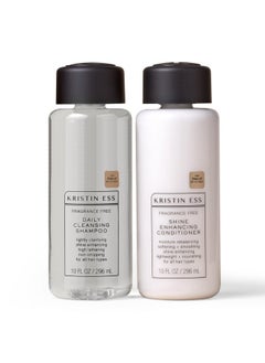 Kristin Ess Hair Fragrance Free Shampoo And Conditioner Set ; Sulfate Free And Color Safe Shampoo And Conditioner ; Hydrating + Moisturizing ; Vegan ; Cruelty Free 10 Oz  - Image 1