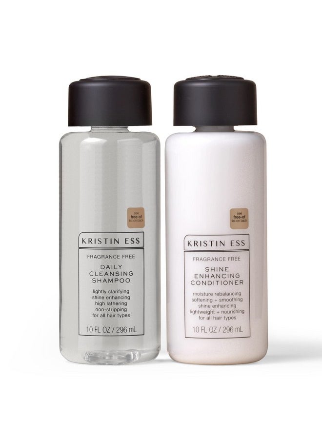Kristin Ess Hair Fragrance Free Shampoo And Conditioner Set ; Sulfate Free And Color Safe Shampoo And Conditioner ; Hydrating + Moisturizing ; Vegan ; Cruelty Free 10 Oz  - Image 2