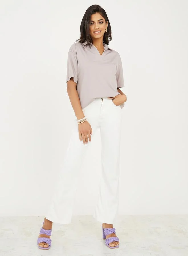 Styli Regular Fit Collared Neck Polo T-Shirt