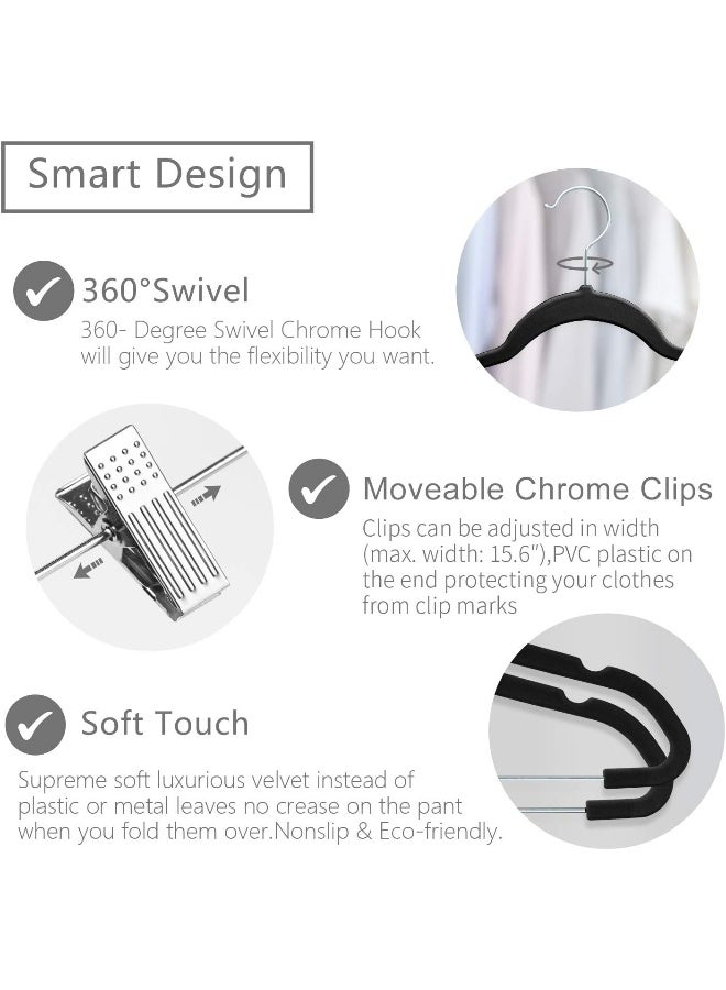 Mizgi Hangers, Pants Hangers Black/Silver, Mzpt, One Size - Image 3