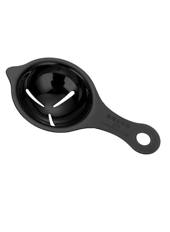VELINEX® 1 PCS Stainless Steel Egg Separator, Yolk White Divider Strainer Filter Dishwasher Safe Kitchen Bake Tool (Black) - Image 1