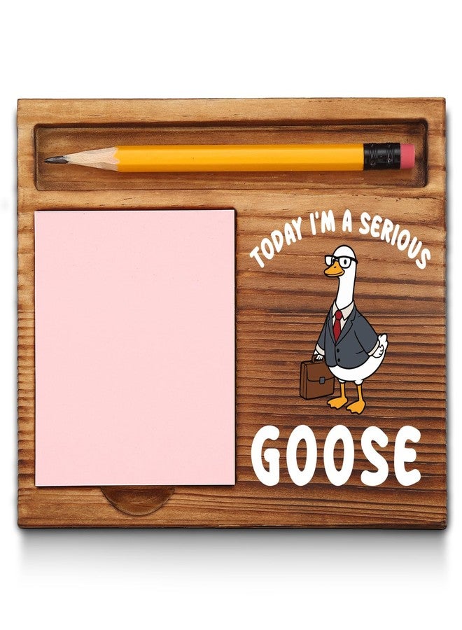 akeke Today I'm A Serious Goose Sticky Note Holder for Home Office Cubicle Desk Shelf Decoration Supplies, Gag, Humor, Sarcastic, Funny Gifts for Coworker, Employee, Boss, Colleague GAA85 - Image 1
