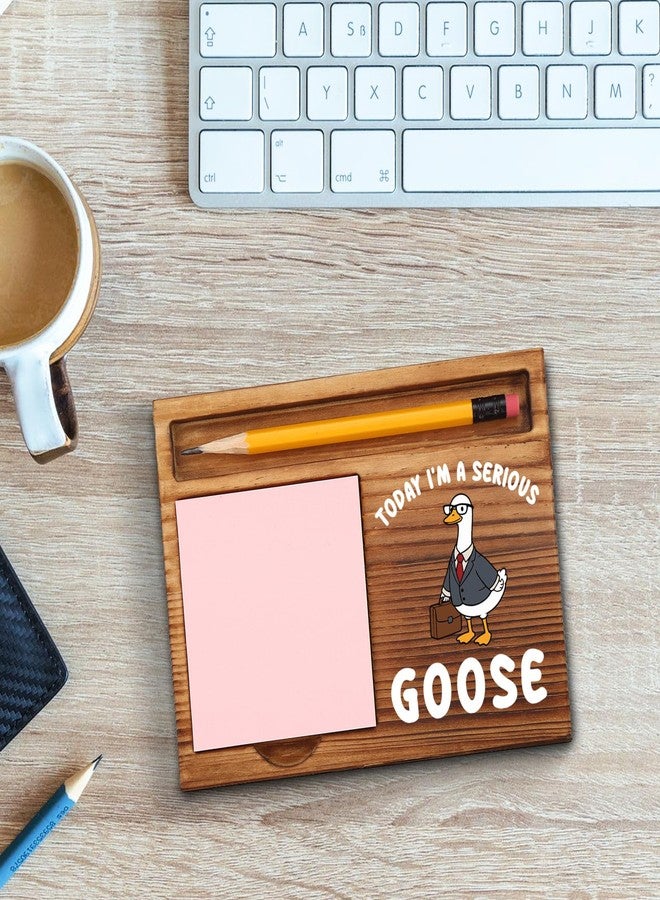 akeke Today I'm A Serious Goose Sticky Note Holder for Home Office Cubicle Desk Shelf Decoration Supplies, Gag, Humor, Sarcastic, Funny Gifts for Coworker, Employee, Boss, Colleague GAA85 - Image 3