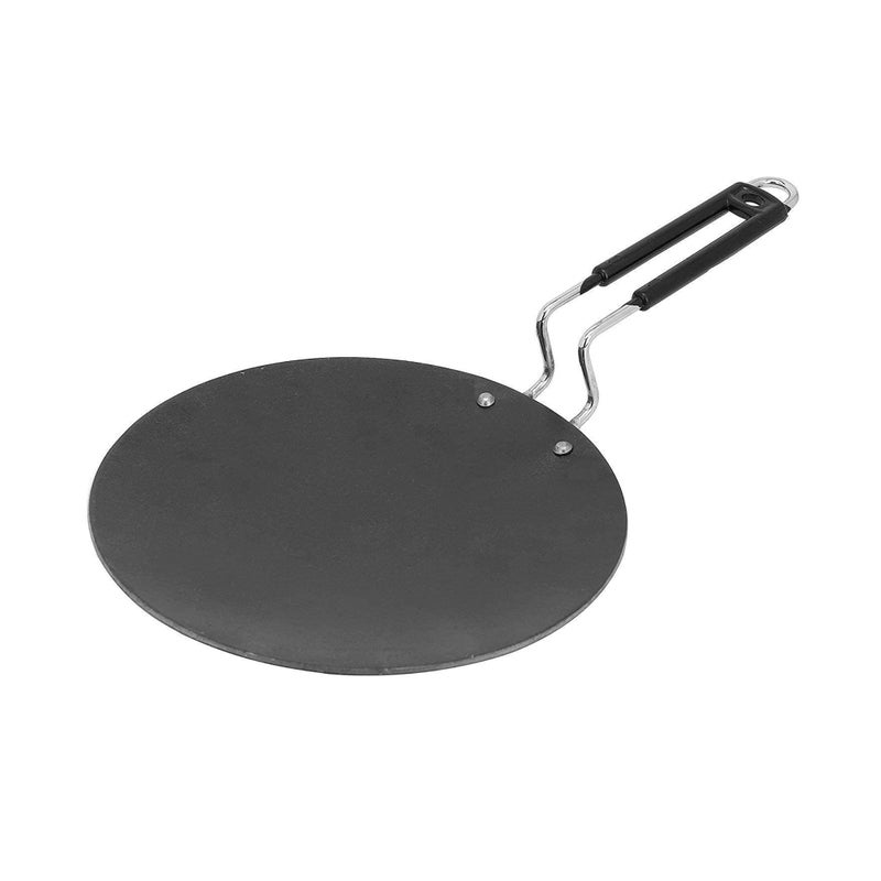 Add2Cart Pre-Seasoned Iron Concave Tawa with Silicone Grip for Dosa/Chapathi, 22.86cm/9 in, 0.8 kg, Gas Compliant, 100% Pure & Toxin-Free, Uncoated in Black - Image 3