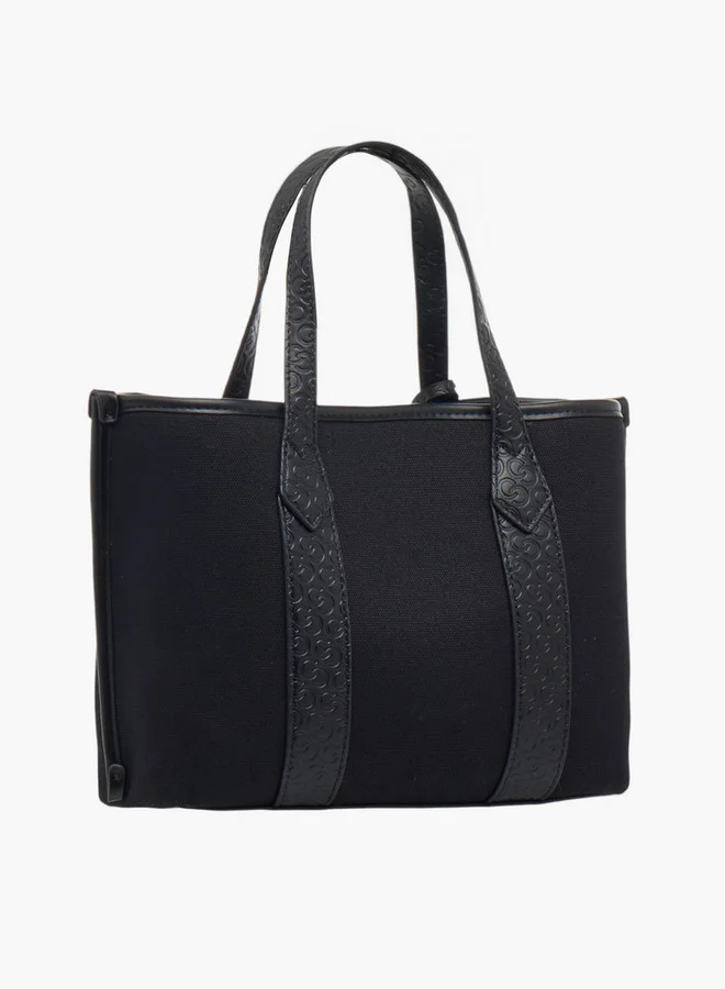 Celeste Women's Monogram Embossed Tote Bag with Adjustable Strap