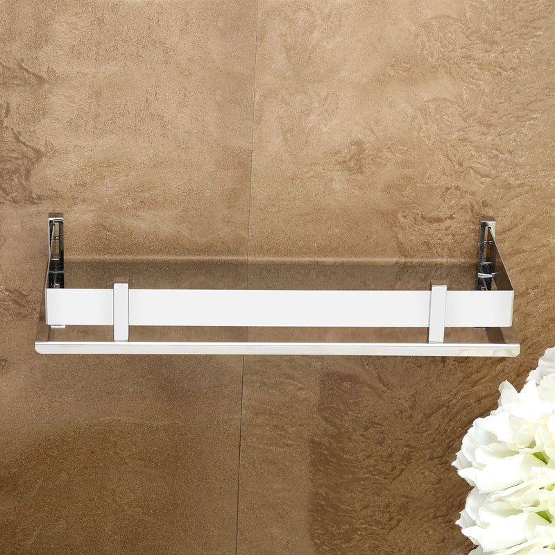 FORTUNE Premium Stainless Steel Wall Mount Shelf Bathroom Multi-Functional Storage Shelf/Kitchen Shelf/Rack & Caddy Basket Bathroom Accessories Chrome Finish - (12 x 5 Inch, (Pack of 2)) - Image 5