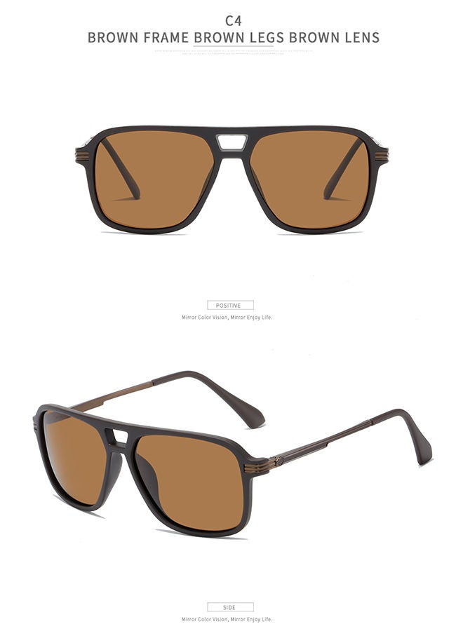 Sharpdo TR POLARIZED Square Sunglasses for Men UV Protection Casual Eye Ware - Image 2