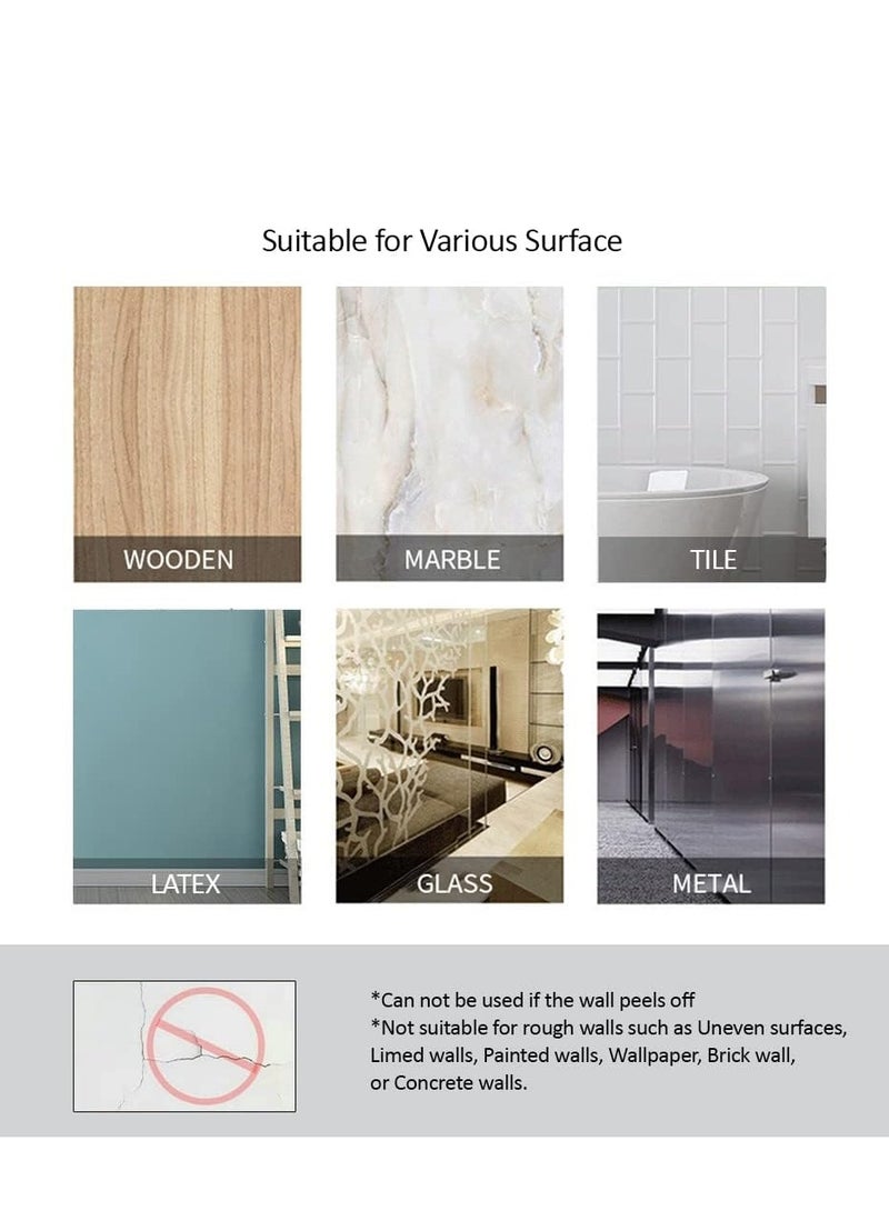 2Pcs Phone Holder Wall Mounted, Phone Stand with Self Adhesive. Phone Holder for Shower/Charging.Compatible with iPhone and Android (2Pcs-White) - Image 5