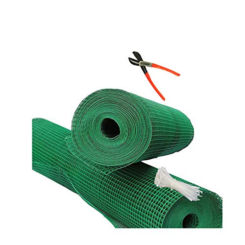 MESH MASTERS PVC Coated Weld Wire Garden Fencing Iron net with12MM Anti Bird 4feet/10feet Netting Uv Stablized with 6 Months Guarantee Free 1 Cutter,100 PVC Wire Tags Fen:25 - Image 1