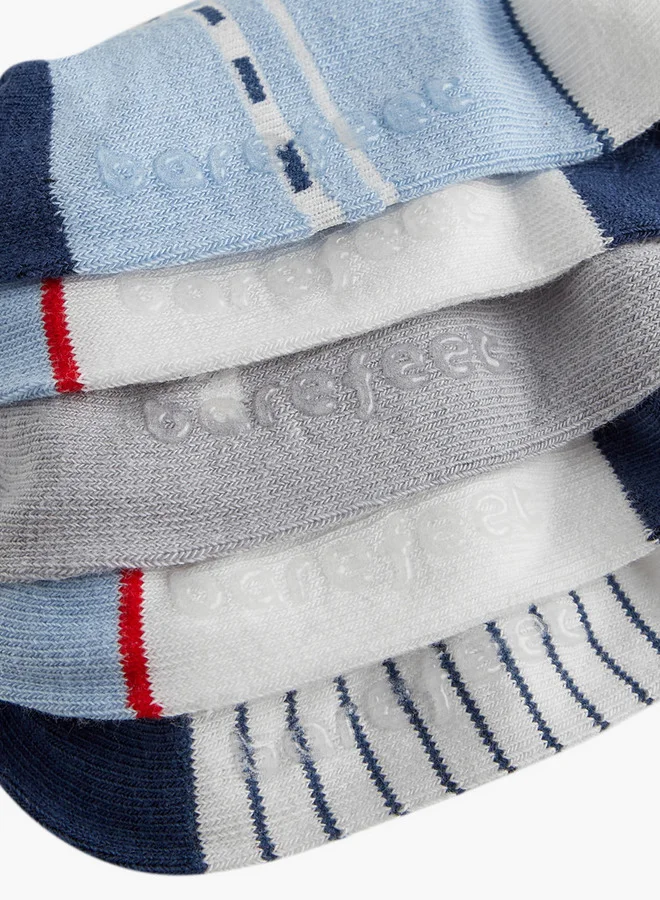 Barefeet Car Print Ankle Length Socks - Set of 5