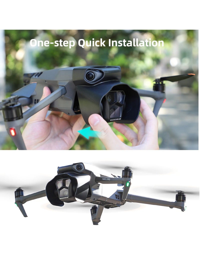 Anti-Glare Lens Sunhood Sunshade, Mavic 3 Pro Lens Hood,  Lens Protective Cover Guard for DJI Mavic 3 Pro Drone Accessories - Image 4