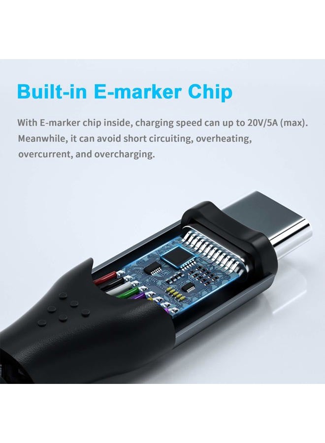 Fasgear USB C to Type C Cable, 1 Pack USB 3.1 Type C Gen 2 Fast Charge Cable, 100W 20V/5A Power Delivery, 10Gbps Data Transfer, 4K@60Hz Video Output, Compatible for Type-C Device (1.6ft, Black) - Image 5