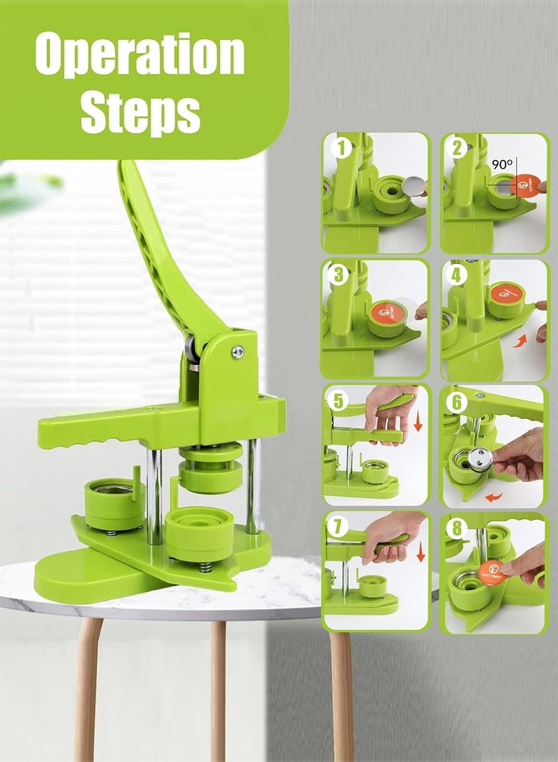 كيدل آلة صنع الأزرار بدون تثبيت، ماكينة صنع دبابيس DIY، مجموعة مكبس بقبضة مريحة بشكل قوسي - آلة الأزرار + 37 قالب + 37 مادة استهلاكية + 37 قاطع دائري سهل + ورق صورة بحجم A4 + لوح A4 - Image 4