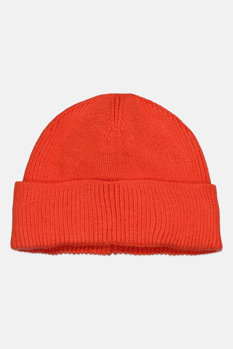 Bershka Women Ribbed Beanie, Orange 