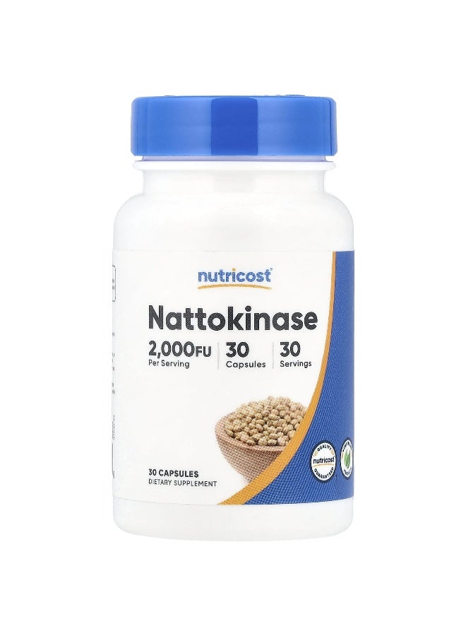 Nutricost, Nattokinase, 2,000 FU, 30 Capsules - Image 1