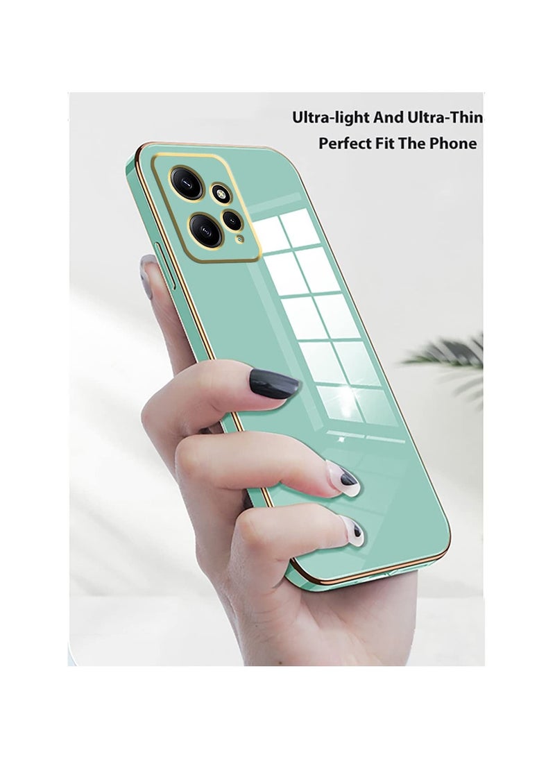Redmi Note 12 4G Green Mobile Phone Case Cover, Luxury Plating Soft Back Cover, Raised Full Camera Protection - Image 3