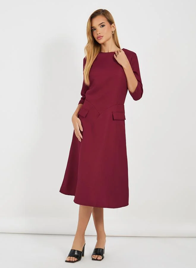 Styli A-Line Midi Dress