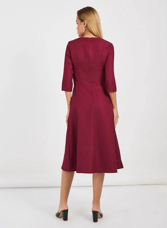 Styli A-Line Midi Dress