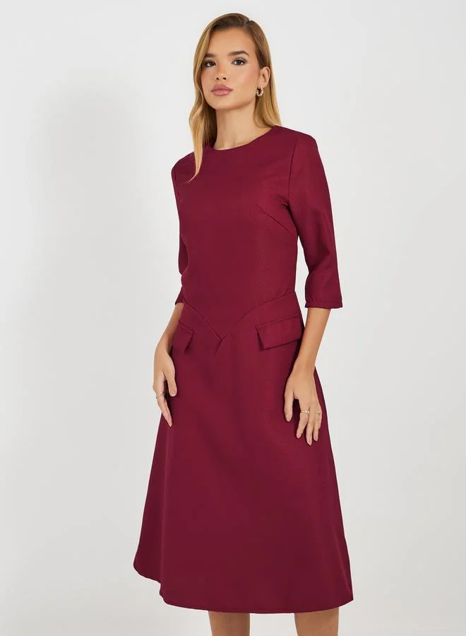 Styli A-Line Midi Dress