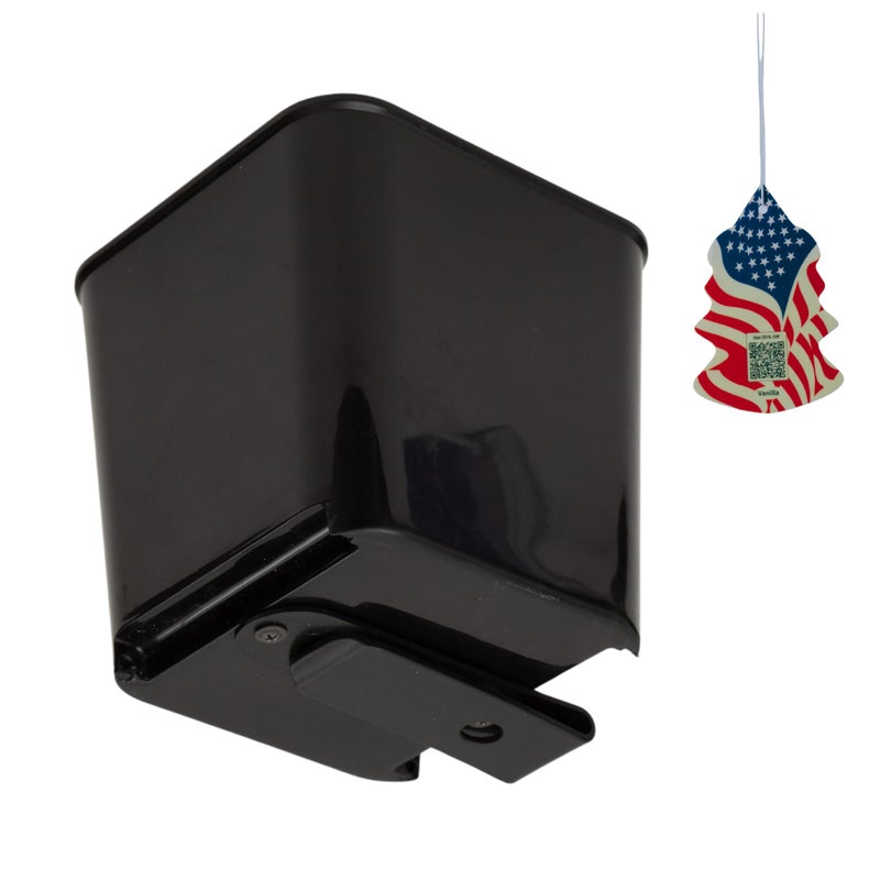 HAUSSIMPLE Car Trash Can Leakproof Mini Auto Organizers Storage Bin Container for Cars & Trucks with Floor Mat Clip Medium 2 Liters Capacity Black - Image 1