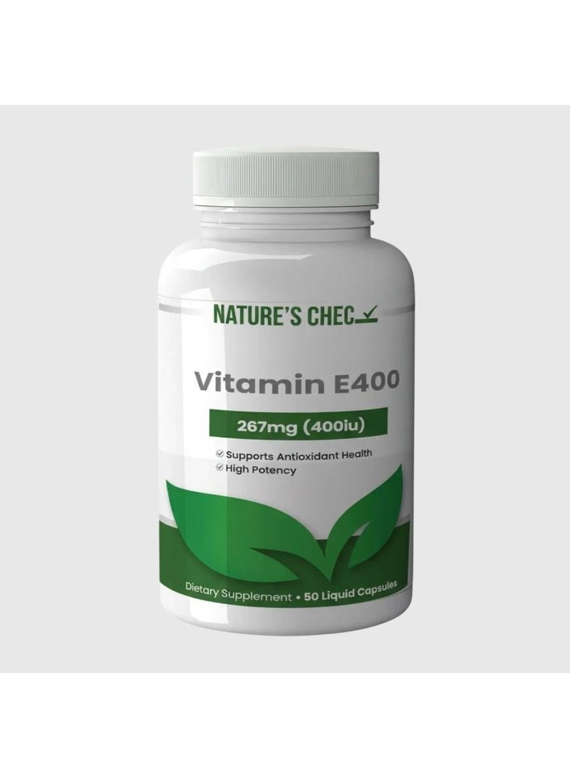 NATURE'S CHEC Vitamin E 400 IU Liquid Capsules 50S - Image 1