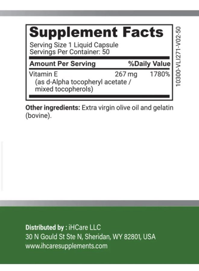 NATURE'S CHEC Vitamin E 400 IU Liquid Capsules 50S - Image 2