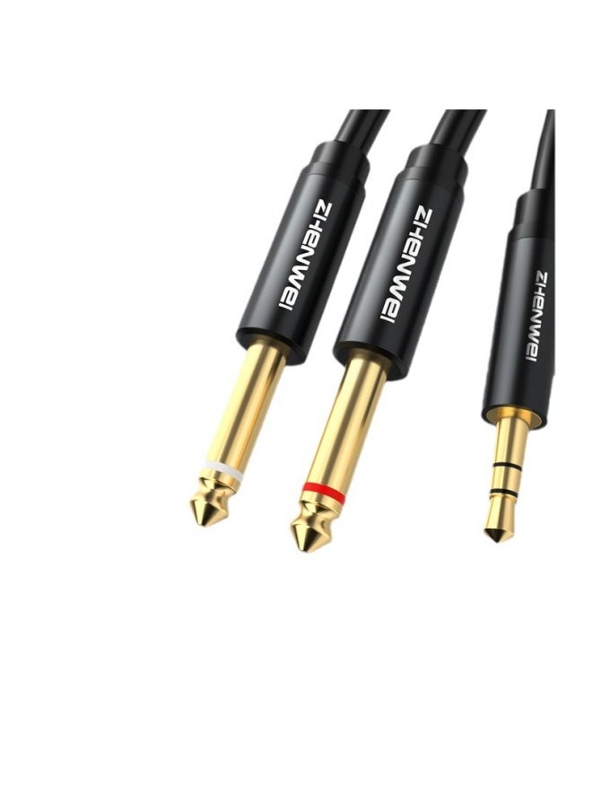 Generic Zhenwei 3.5mm To Double 6.5mm Public-to-public Audio Cable Mobile Phone Laptop Audio Box Cable 6-Color:3.5MM To Double 6.5-Length:0.5 M  - Image 5