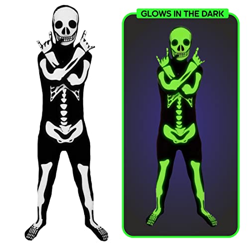 Morphsuits Skeleton Costume Kids, Black, Small - Image 1