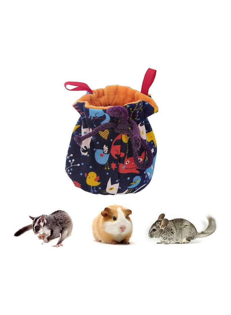 SYOSI Pet Hanging Sleeping Pouch for Sugar Glider Hanging Bed House with Drawstring Design Small Animals Hammock Cage Accessories Cage Warm Sleep Bag for Squirrel Hamster Birds Parrot - Image 5