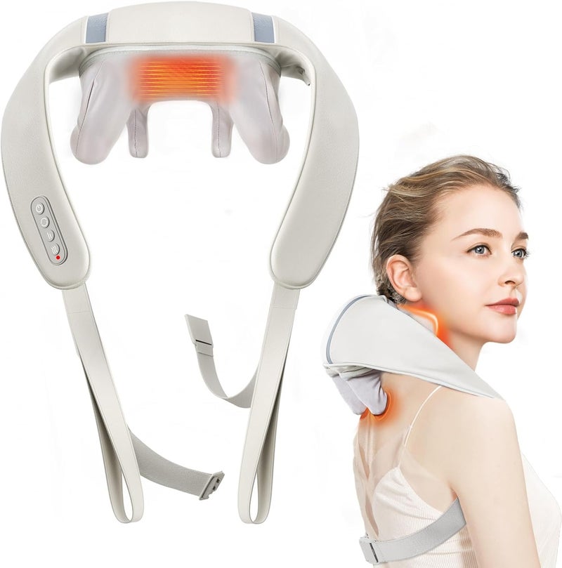 SPINE JADEX COMPLETE SPIN SOLUTIONS SPINE JADEX Neck And Back Massager With Heating Body for Body Aches and Pains Relief, Electric Wearable 5D Cervical Neck Massage Machine for Deep Tissue Back Shoulders Waist & Legs - Image 1