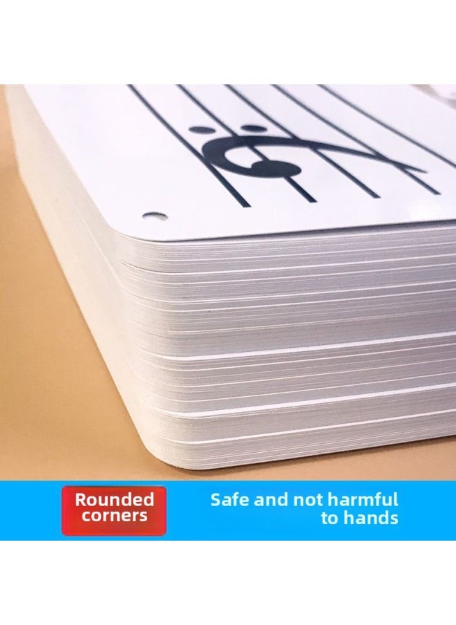 Piano 88 Key Musical Spectrum Recognition Card Violin Guitar Note Card Chart Early Education Basic Course Of Musical Instruments-Color:Staff Card [2 Boxes Of 168 Cards] Double-sided Laminated Waterproof-Specifications:No Specifications